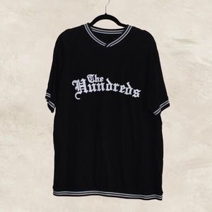 THE HUNDREDS | Black & White The Hundreds Embroidered Oversized Top